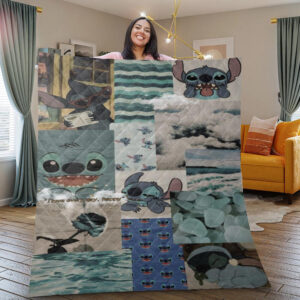 Disney Lilo And Stitch Cute Christmas Gift Blanket