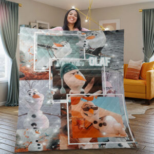 Disney Frozen Olaf So Cute Christmas Gift Blanket