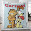 Funny Garfield And Odie Cartoon Christmas Gift Lover Blanket