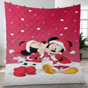 Merry Christmas Couple Love Mickey And Minnie Disney Gift Lover Blanket