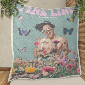 Harry Styles Fine Line Pink Flower Butterfly Thank You For The Memories Christmas Gifts Lover Blanket
