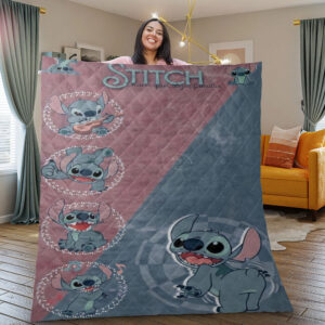 Disney Lilo And Stitch Cute Lover Christmas Gifts Blanket