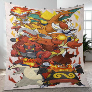 Full Monster Pokemon Evolution TV Cartoon Gift Lover Blanket