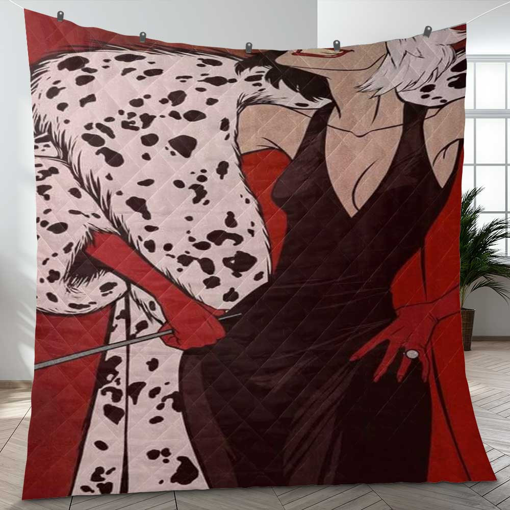 Cruella De Ville Art Film 101 Dalmatians Disney Gifts Lover Blanket Cruella De Ville Art Film 101 Dalmatians Disney Gifts Lover Blanket