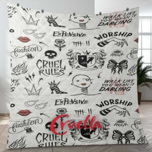 Cruella De Ville Art Film 101 Dalmatians Disney Items Gifts Lover Blanket