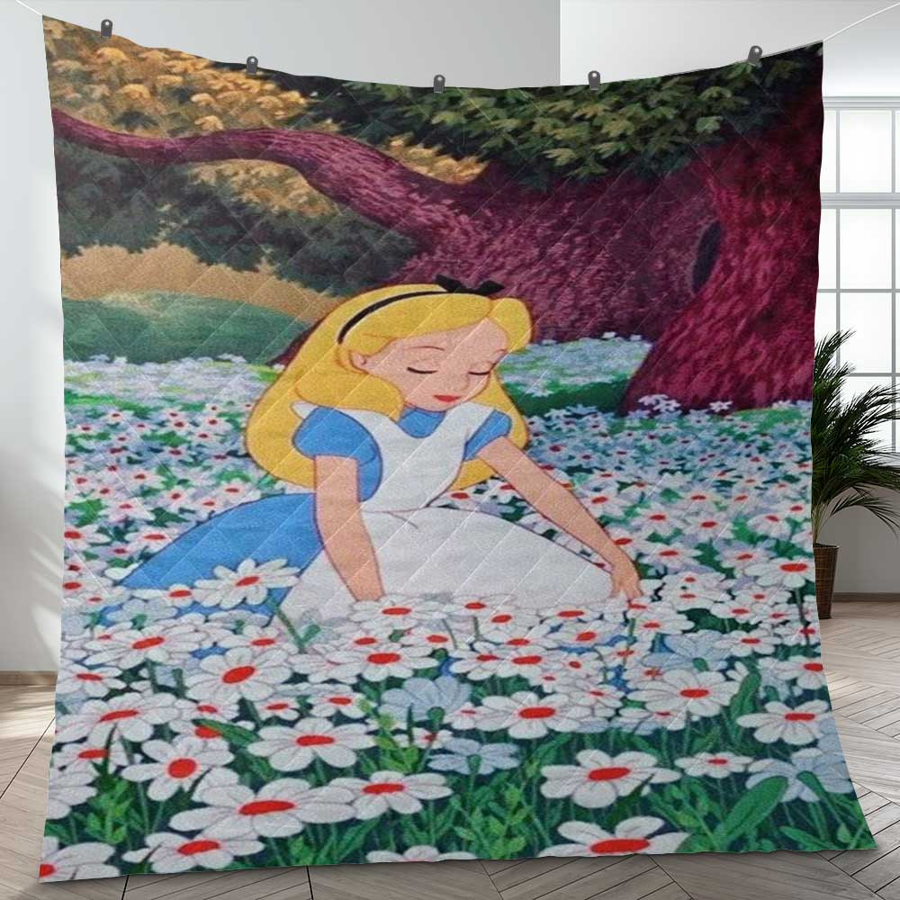 Disney Alice In Wonderland Flowergarden Gift Lover Blanket Disney Alice In Wonderland Flowergarden Gift Lover Blanket