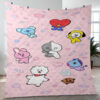 BTS BT21 Bangtan Army Fan Art Cartoon So Cute Ver20 Gift Lover Blanket