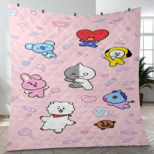 BTS BT21 Bangtan Army Fan Art Cartoon So Cute Ver20 Gift Lover Blanket