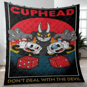 Cuphead Game Dont Deal With The Devil Gift Lover Blanket