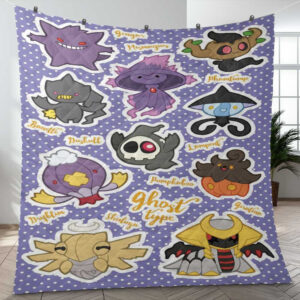 Ghost Type Pokemon Sticker 25 Gift Lover Blanket
