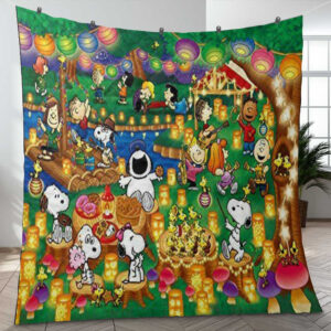 Party Snoopy Charlie Brown The Peanuts Cartoon Gift Lover Blanket