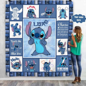 Personalized Stitch and Lilo Blanket