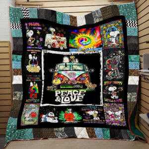 Snoopy Peace And Love Hippie