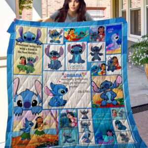 Stitch ohana Mean Family Ohana Hawaii Cartoon Disney 1k72 Gift Lover Blanket