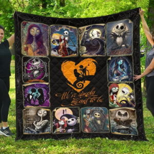 The Nightmare Before Christmas Jack Skellington and Sally Love We’re Simply Meant To Be Blanket