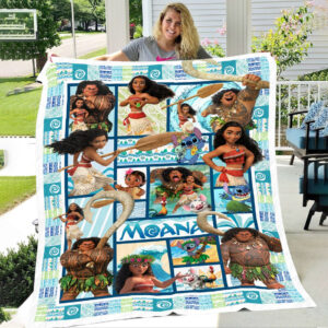 Moana X Stitch Cute Disney Movie Blanket
