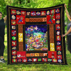 Super Mario Blanket Funny Home Decoration For Video Game Fan