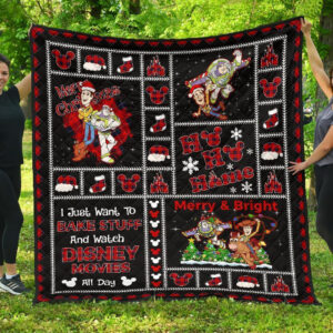 Toy Story Blanket Woody And Buzz Lightyear Christmas Theme
