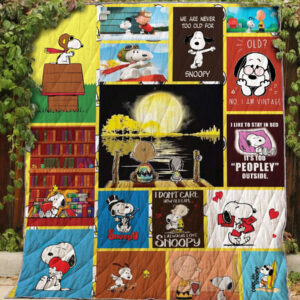 Cartoon Character Moon Snoopy Quilt Fleece Blanket Fan Made All Season 3D Blanket 16