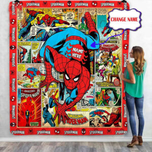 Spiderman Marvel Comics Personalized Blanket