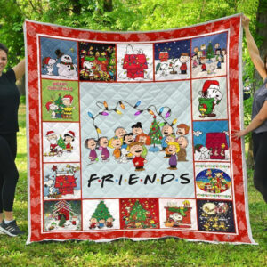 Snoopy Friends Christmas Blanket Xmas Bedding Decor Idea 3D Blanket 43