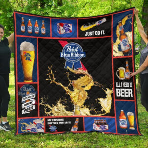 Pabst Blue Ribbon Blanket All I Need Is Beer Gift Idea 3D Blanket 61