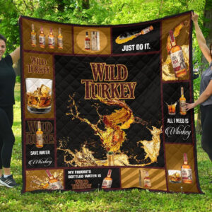 Wild Turkey Blanket All I Need Is Whisky Gift Idea 3D Blanket 77