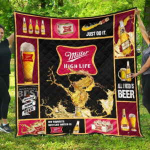 Miller High Life Blanket All I Need Is Beer Gift Idea 3D Blanket 87