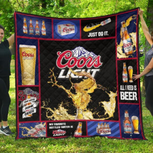 Coors Light Blanket All I Need Is Beer Funny Gift 3D Blanket 92