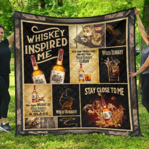 Wild Turkey Blanket Whiskey Inspired Me Funny Gift 3D Blanket 104