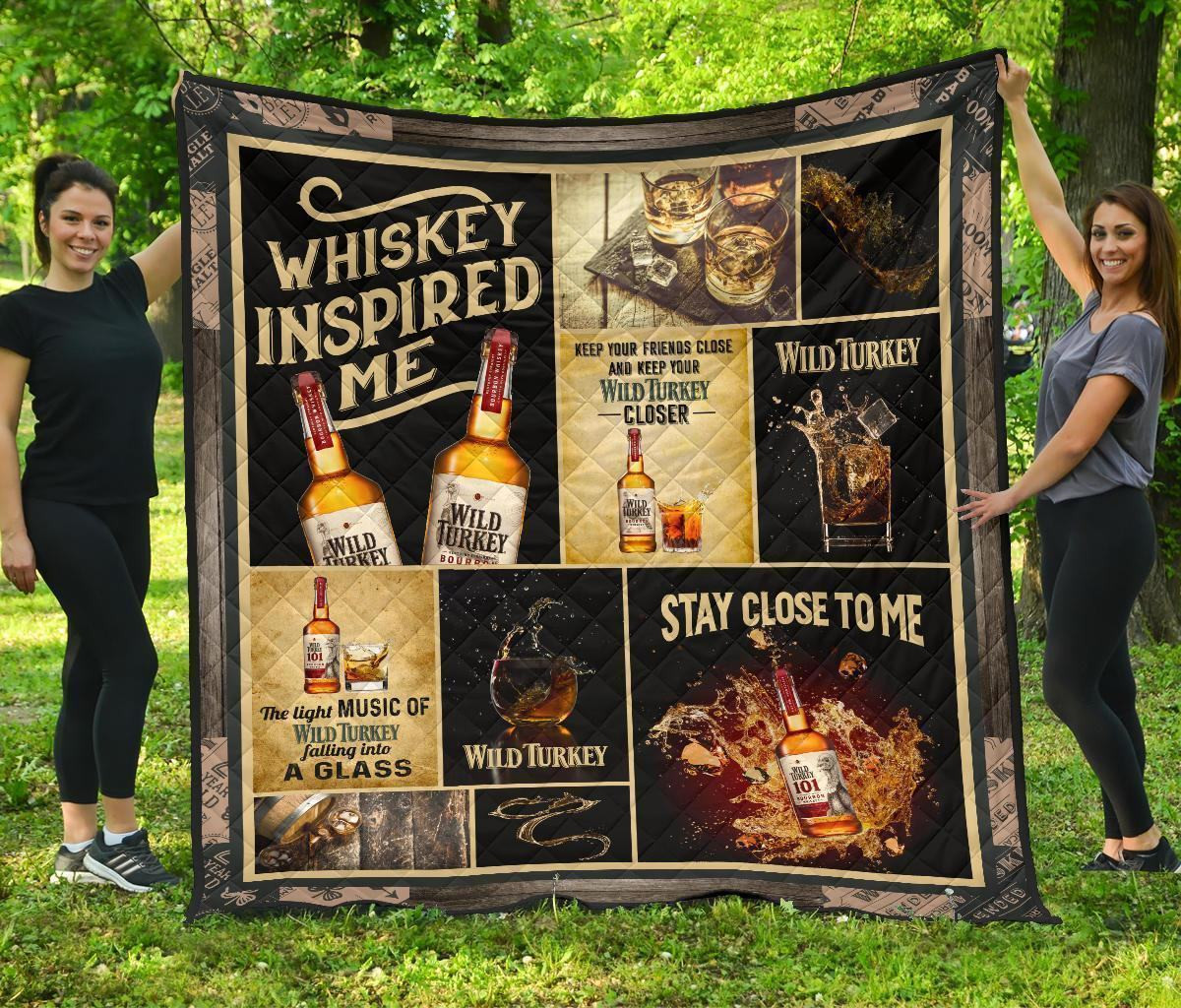 Wild Turkey Blanket Whiskey Inspired Me Funny Gift 3D Blanket 104 Wild Turkey Blanket Whiskey Inspired Me Funny Gift 3D Blanket 104