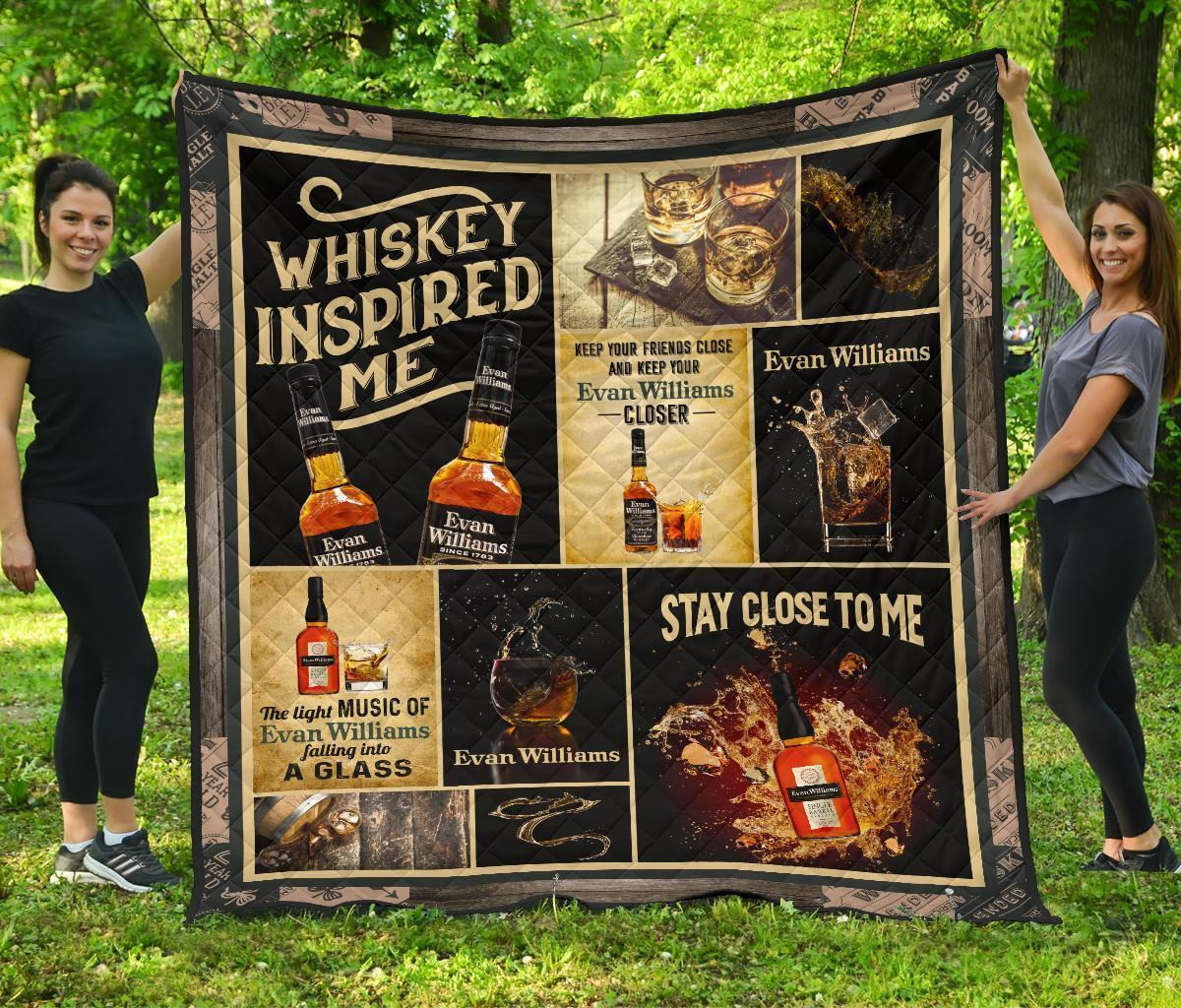 Evan William Blanket Whiskey Inspired Me Funny Gift 3D Blanket 110 Evan William Blanket Whiskey Inspired Me Funny Gift 3D Blanket 110