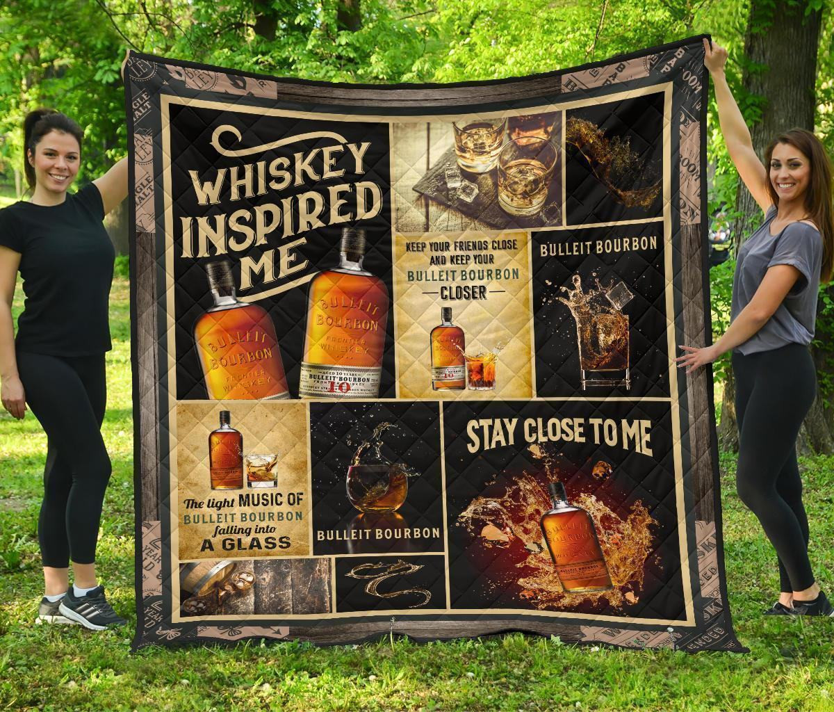 Bulleit Bourbon Blanket Whiskey Inspired Me Gift Idea 3D Blanket 117 Bulleit Bourbon Blanket Whiskey Inspired Me Gift Idea 3D Blanket 117