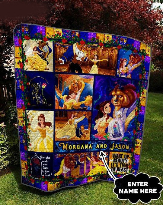 Personalized Beauty And The Beast Disney Cartoon Blanket Personalized Beauty And The Beast Disney Cartoon Blanket