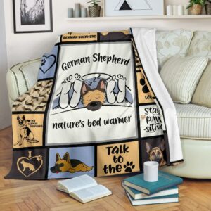 German Shepherd Natures Bed Warmer Fleece Blanket
