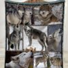 Animals Lover Grey Wolf Ultra Soft Cozy Plush Fleece Blanket