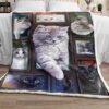 Juno White Cat Blanket