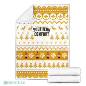 Southern Comfort Ugly Xmas Whisky Fleece Blanket