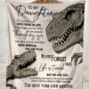 Dinosaurs Dad To My Daughter If I Could Give You One Things In Life Ultra Soft Cozy Plush Fleece Blanket