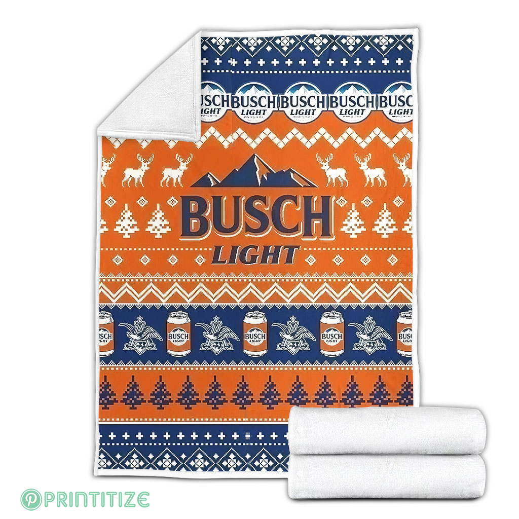 Busch Light Ugly Xmas Fleece Blanket Busch Light Ugly Xmas Fleece Blanket