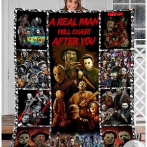 A Real Men Will Chase After You Funny Blanket