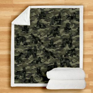 Afghan Hound Camo Blanket