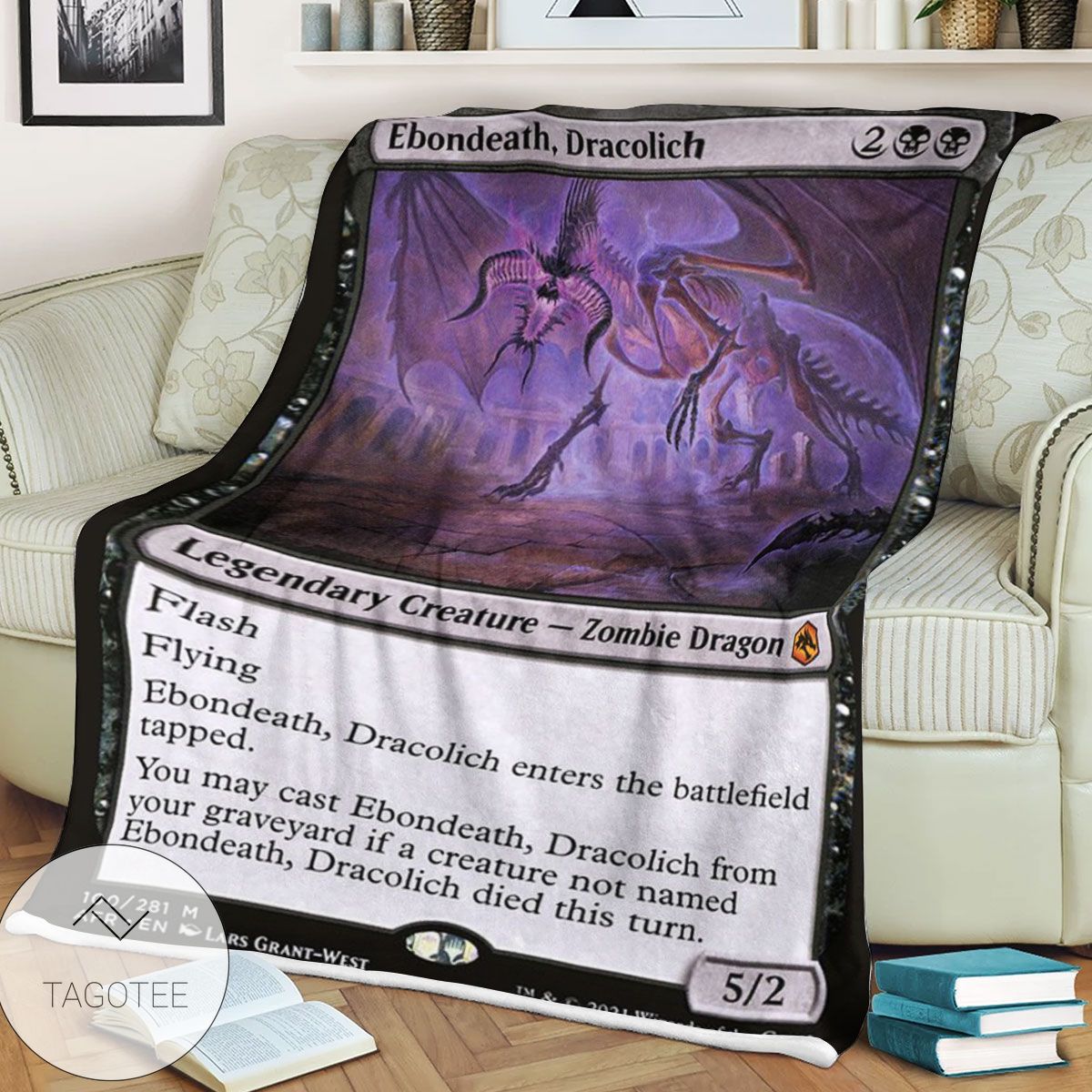 Afr 100 Ebondeath Dracolich Magic The Gathering Mtg Blanket Afr 100 Ebondeath Dracolich Magic The Gathering Mtg Blanket