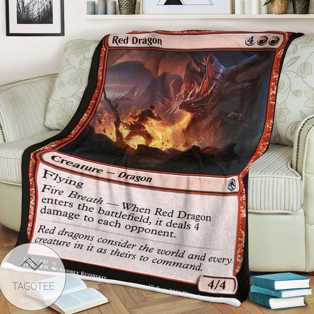 Afr 160 Red Dragon Magic The Gathering Mtg Blanket Afr 160 Red Dragon Magic The Gathering Mtg Blanket