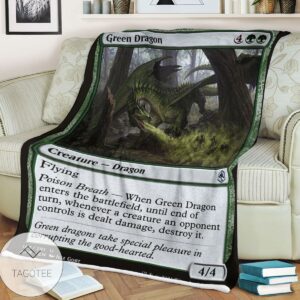 Afr 186 Green Dragon Magic The Gathering Mtg Blanket