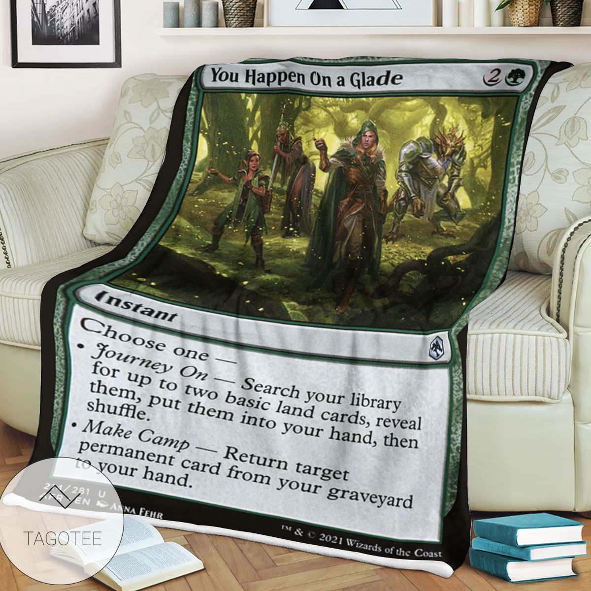Afr 214 You Happen On A Glade Magic The Gathering Mtg Blanket Afr 214 You Happen On A Glade Magic The Gathering Mtg Blanket