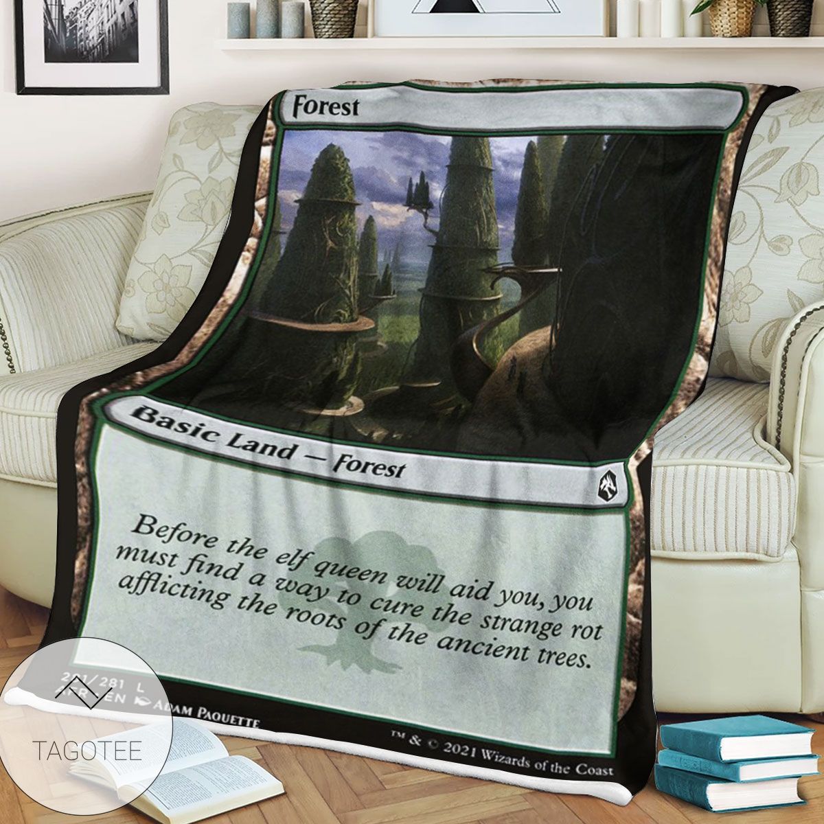 Afr 281 Forest Magic The Gathering Mtg Blanket Afr 281 Forest Magic The Gathering Mtg Blanket