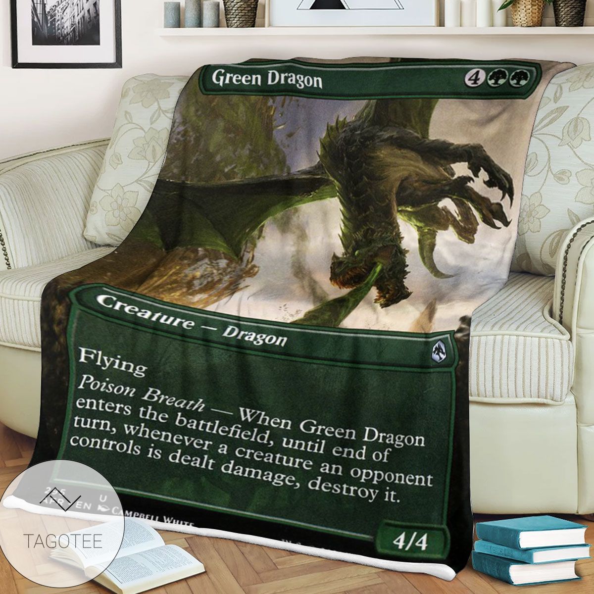 Afr 295 Green Dragon Magic The Gathering Mtg Blanket Afr 295 Green Dragon Magic The Gathering Mtg Blanket