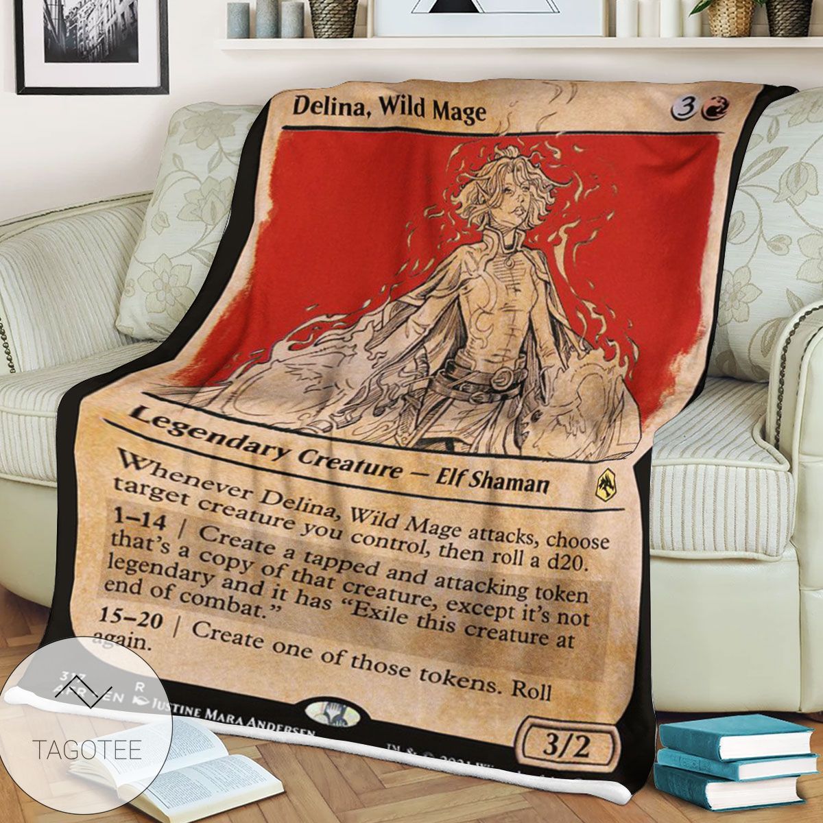 Afr 317 Delina Wild Mage Magic The Gathering Mtg Blanket Afr 317 Delina Wild Mage Magic The Gathering Mtg Blanket