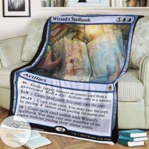 Afr 82 Wizard S Spellbook Magic The Gathering Mtg Blanket